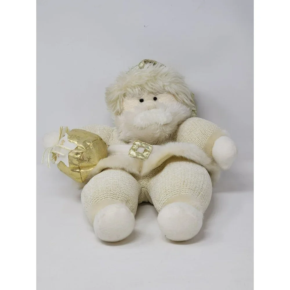 Santa‎ Claus Stuffed Plush Doll KringleClause Holding Gift That Jingles Decor